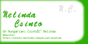 melinda csinto business card